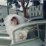 Bride on her way to getting married.